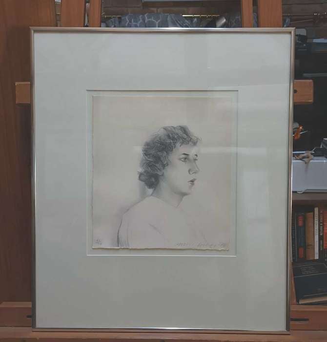David Hockney signed lithograph "Small Head of Gregory"