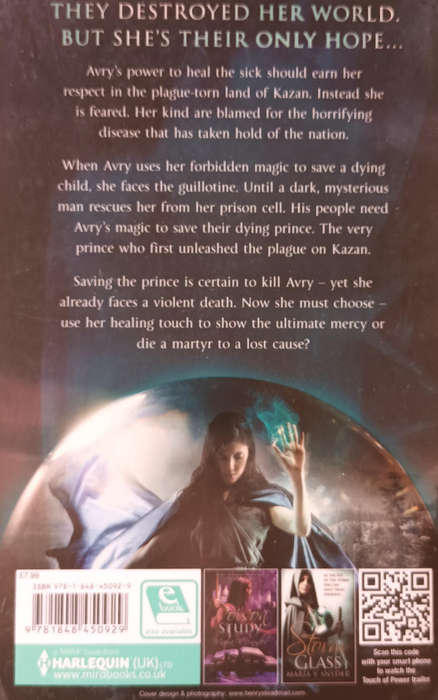 Touch of Power. Maria V Snyder. Medsize soft cover