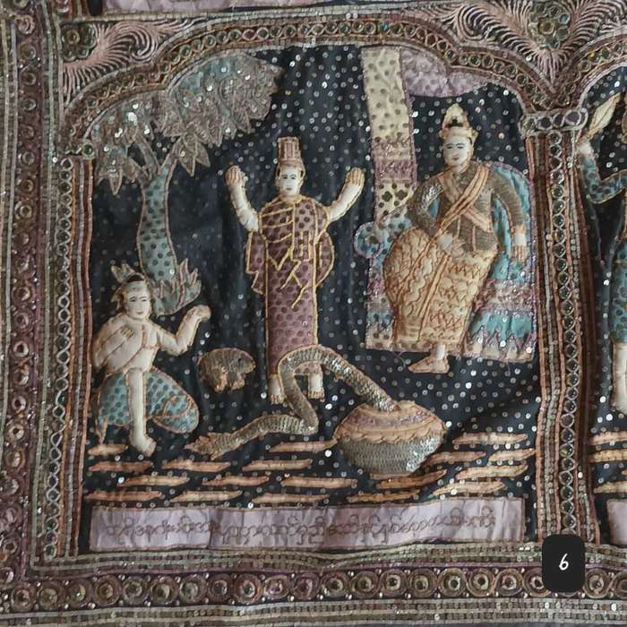 Kalaga Burmese embroidery.  THE WEDDING