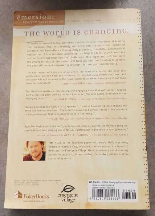 Intuitive Leadership. Tim Keel. Christian book