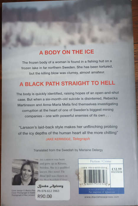 The Black path.  Åsa Larsson. Large size soft cover