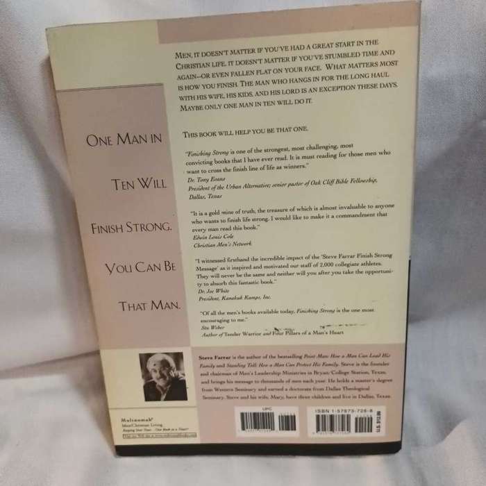 Finishing strong. Steve Farrar. Christian book