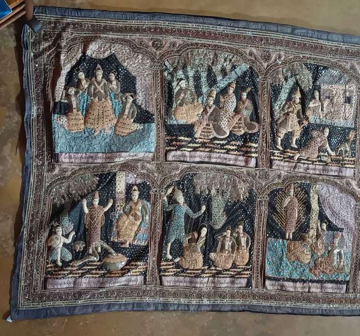 Kalaga Burmese embroidery.  THE WEDDING