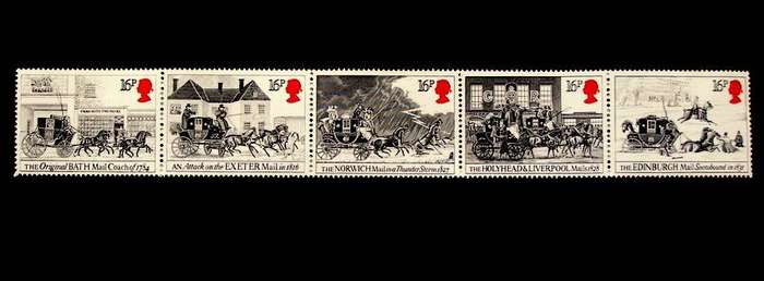 GREAT BRITAIN Mint* Set - Bicent. First Coach Mail Run 1984