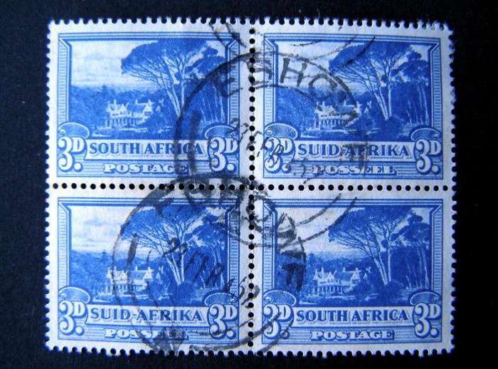 UNION OF SOUTH AFRICA - Hyphenated Screened Pictorial 3d. Block 1949
