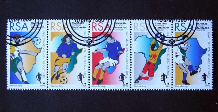 SOUTH AFRICA Set (CTO) - Soccer African Cup of Nations 1996