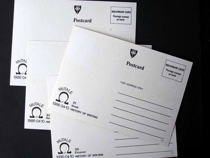 VENDA Maxi Card Set - History of Writing 1986