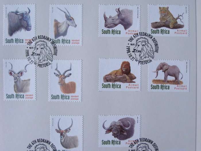 SOUTH AFRICA First Day Card - The Redrawn 6th Definitive: Standard and Airmail Stamps 1998