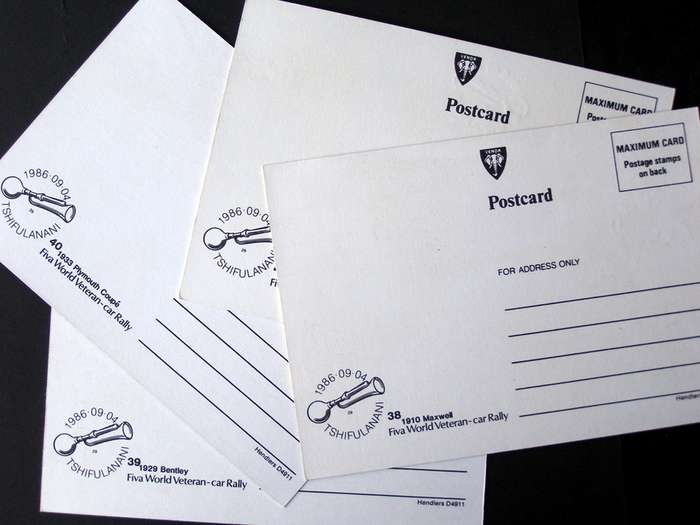 VENDA Maxi Card Set - Veteran Car Rally 1986