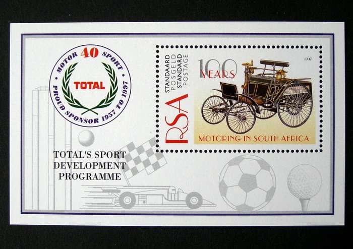 SOUTH AFRICA Mint Miniature Sheet - 100 Year of Motoring in SA 1997