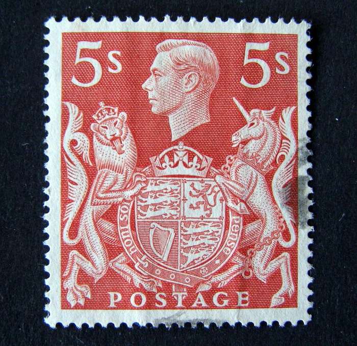 GREAT BRITAIN - KGVI 5/- Red 1939