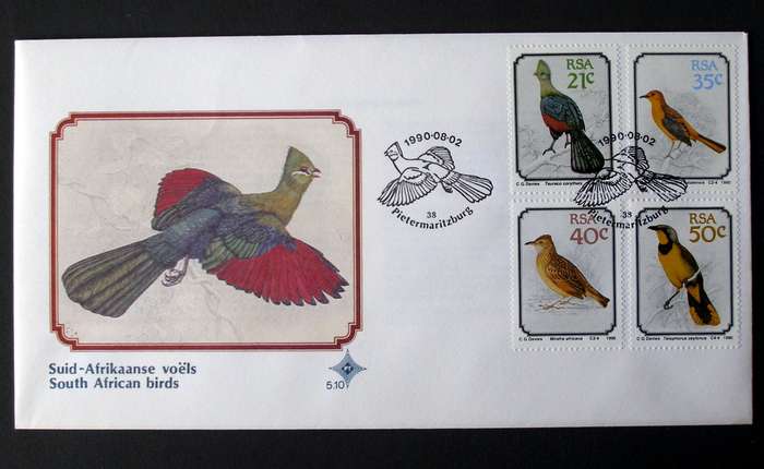 SOUTH AFRICA Cover - Birds 1990