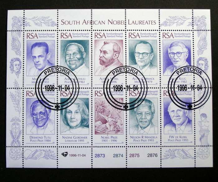 SOUTH AFRICA Set (CTO) - South African Nobel Laureates 1996