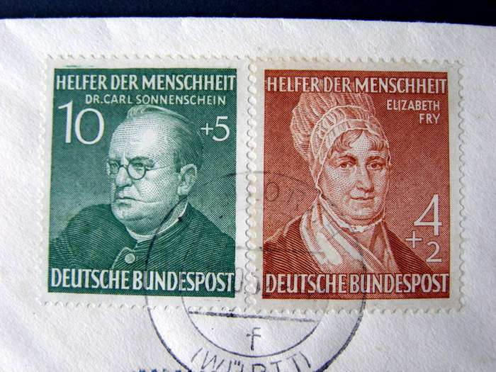 WEST GERMANY Cover - Humanitarian Relief Fund 1952