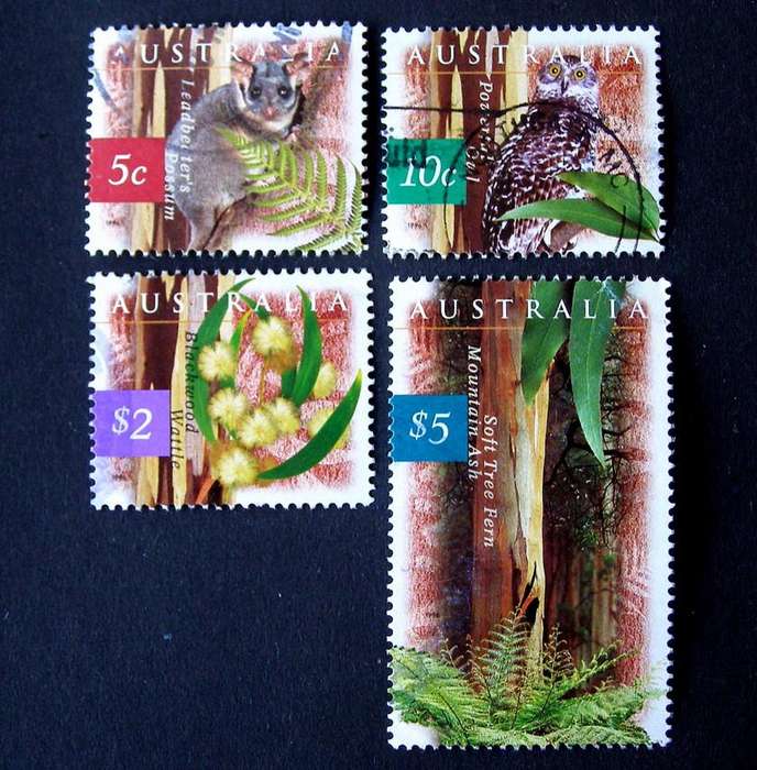 AUSTRALIA Set - Fauna and Flora (1st Series) 1996 //Birds//Flowers//Trees