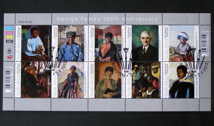 SOUTH AFRICA Set (CTO) - George Pemba Paintings 2012