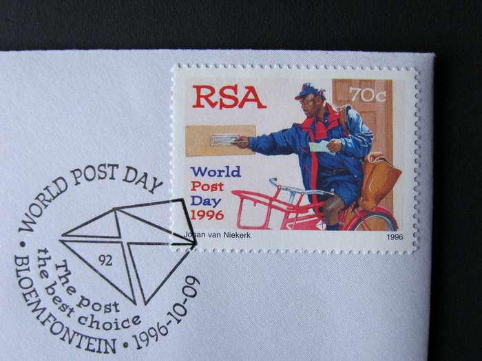 SOUTH AFRICA Cover - World Post Day 1996