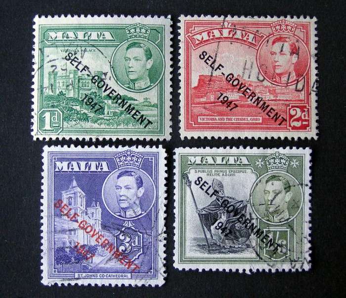 MALTA - KGVI Self-Government Overprints 1948