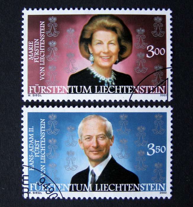 LIECHTENSTEIN Set (First Day Cancel) - The Royal Couple 2002