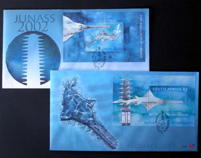 SOUTH AFRICA Covers - Junass and Algoapex Stamp Exhibitions Miniature Sheets 2002