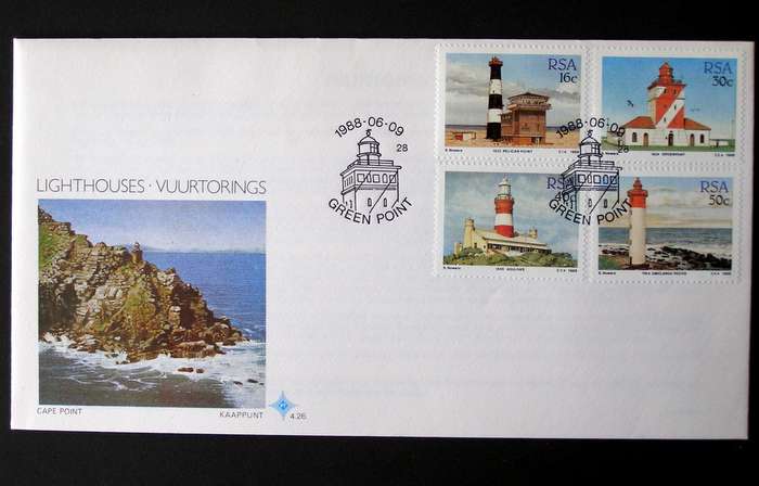 SOUTH AFRICA Cover - Lighthouses 1988