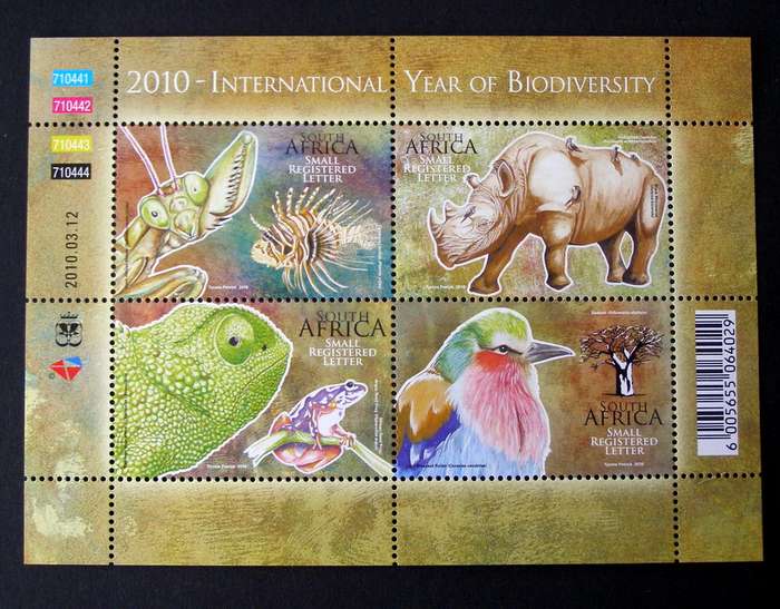 SOUTH AFRICA Mint Set - International Year of Biodiversity 2010 //Birds//Animals