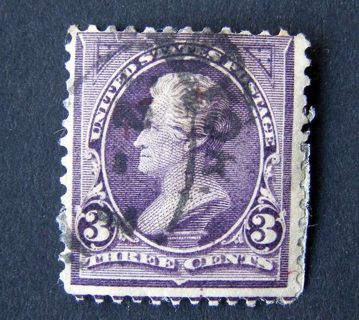 U.S.A. - Portraits 3d. Violet (with triangles) 1894
