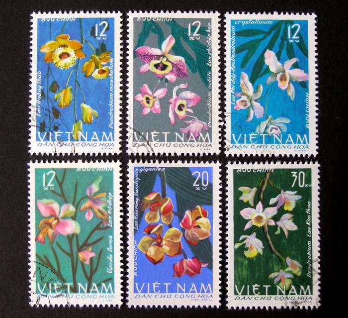 NORTH VIETNAM Set (CTO) - Orchids 1966 //Flowers