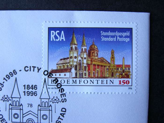 SOUTH AFRICA Cover - 150th Anniv. of Bloemfontein 1996