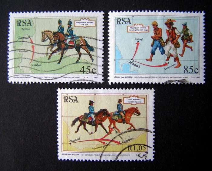 SOUTH AFRICA - National Stamp Day: Early Postal Services 1993