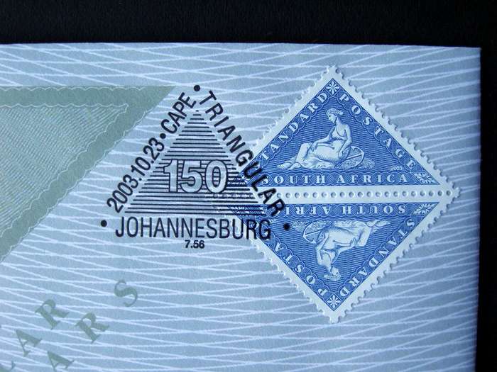 SOUTH AFRICA Cover - 150th Anniv. of Cape Triangular Stamps 2003