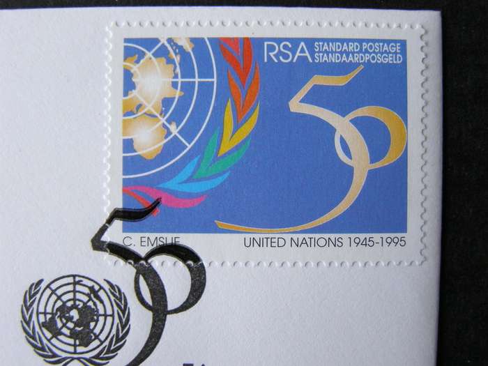 SOUTH AFRICA Cover - 50th Anniv. of United Nations 1995