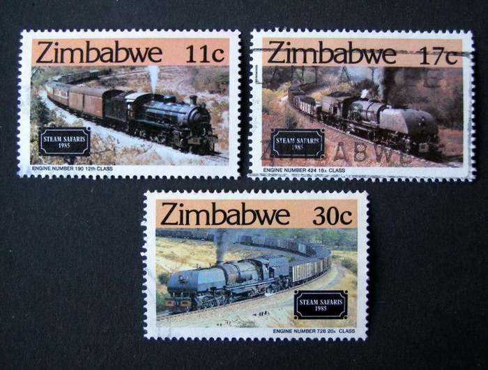 ZIMBABWE - Steam Safaris/ Railway Locomotives 1985 //Trains//Transport