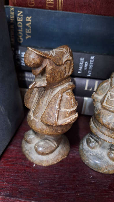 Vintage Soapstone Carvings  Andy Capp & Flo Comic Figurines (Pair)