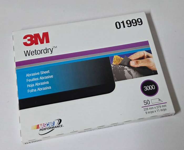 3M Wetordry Abrasive Sheet - 3000 Grit  ( 50 sheets of 228mm x 279 mm )
