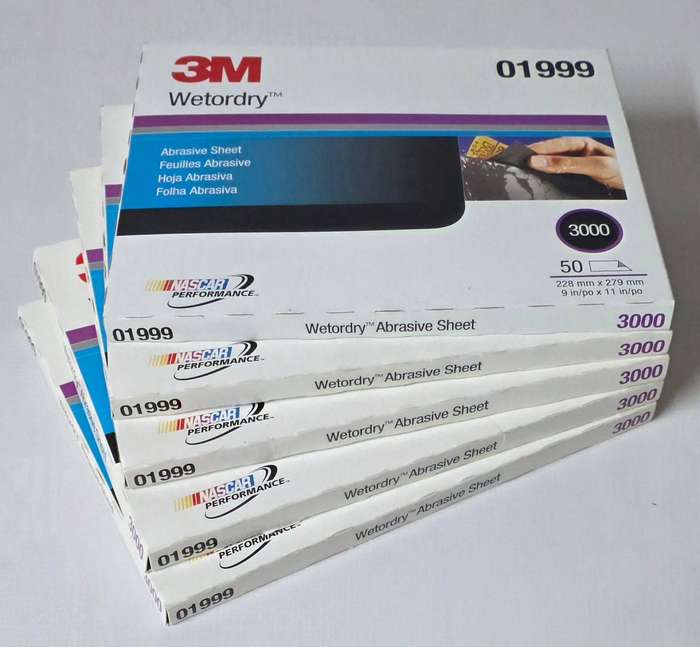 3M Wetordry Abrasive Sheet - 3000 Grit  ( 50 sheets of 228mm x 279 mm )