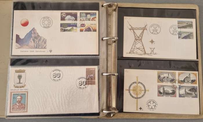 (X2) FDC ALBUMS 2ND HAND WITH SWA FDCs ETC. AS PER IMAGES. NB: PLEASE READ BELOW!!!