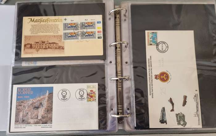 RING BINDER WITH MANY RSA SPECIAL COMMEMORATIVE COVERS ETC. AS PER IMAGES. NB: PLEASE READ!!