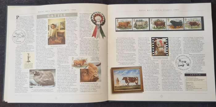 GB 1984 POST OFFICE YEAR BOOK IN 24 PAGE HARDBOUND BOOK WITH SLIP CASE. SG1236/71 CV GBP 85.
