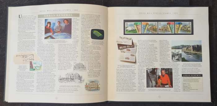 GB 1984 POST OFFICE YEAR BOOK IN 24 PAGE HARDBOUND BOOK WITH SLIP CASE. SG1236/71 CV GBP 85.