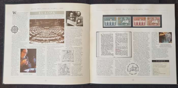 GB 1984 POST OFFICE YEAR BOOK IN 24 PAGE HARDBOUND BOOK WITH SLIP CASE. SG1236/71 CV GBP 85.