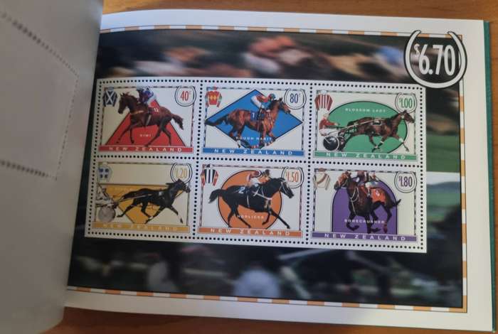 New Zealand 1996 Famous Racehorses prestige booklet mint  as per scans  good value item.
