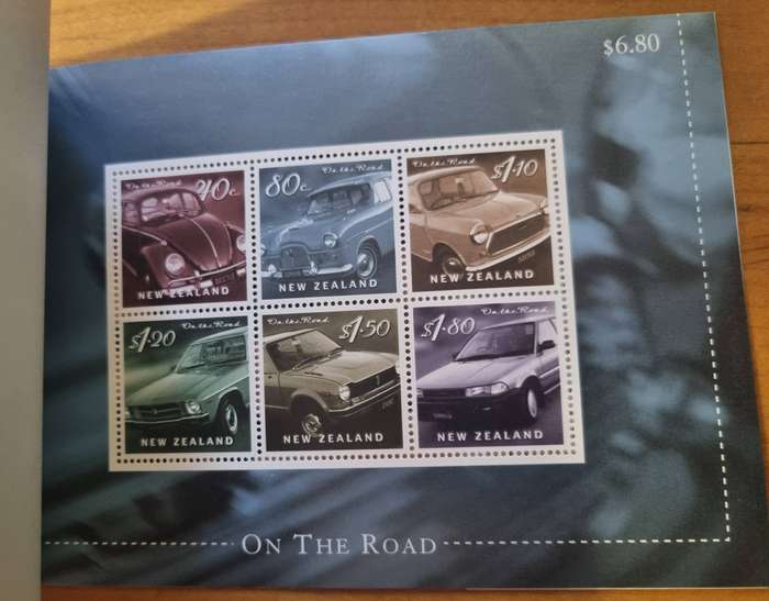 New Zealand 2000 On the Road (cars/vehicles) mint prestige booklet  as per images  good value.