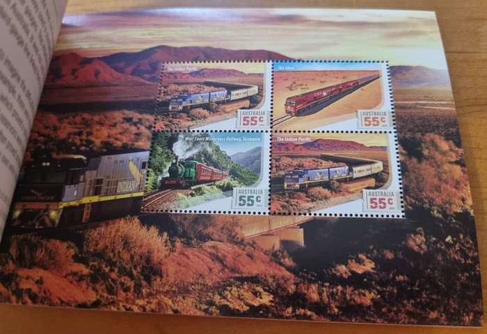 Australia 2010 Great Australian Railway Journeys mint prestige booklet with msheets/postcards.
