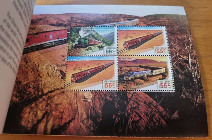 Australia 2010 Great Australian Railway Journeys mint prestige booklet with msheets/postcards.