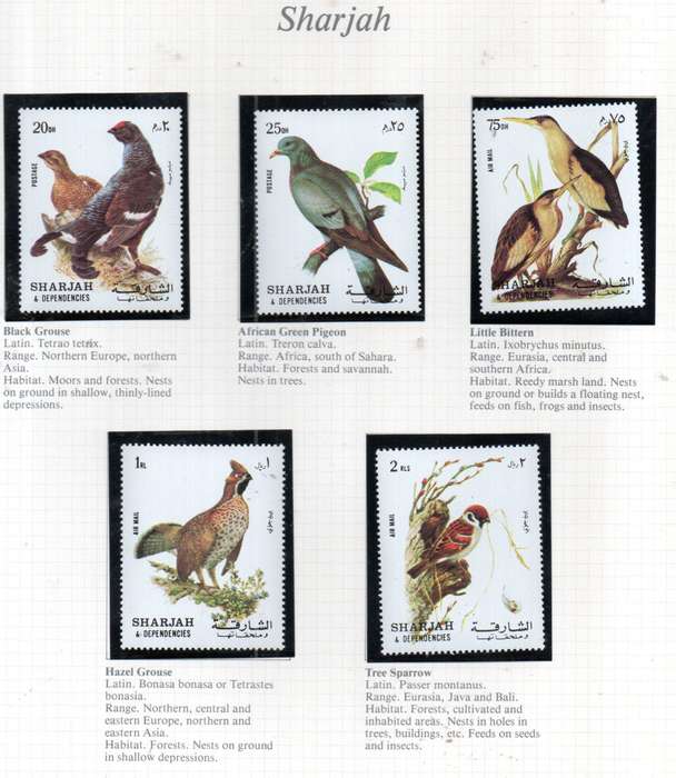 WORLD SELECTION OF BIRDS UMM SINGLES. NOT ALL COMPLETE SETS. AS PER (X21) SCANS. NICE LOT. READ