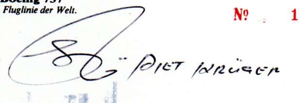 SWA 1989 1ST SCHEDULED FLIGHT BEING 737 WINDHOEK-JHB COMMEM CARDS (X2). (X1) SIGNED. AS PER SCANS.