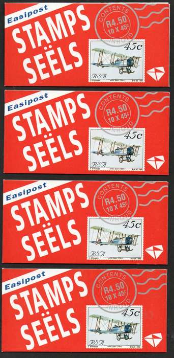 RSA 1993 AVIATION BOOKLETS 1-10 MINT AND COMPLETE. WHITE INSIDE COVERS + RED BOX ON REVERSE.
