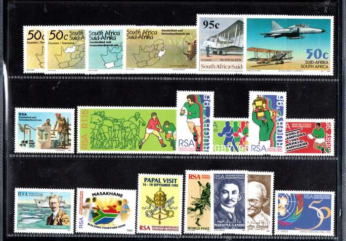RSA 1995 YEAR PACK OPENED WITH MINT STAMPS. AS PER SCANS.