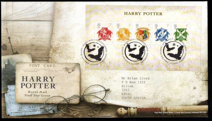 GB 2007 PUBLICATION OF FINAL BOOK IN HARRY POTTER SERIES (X2) FIRST DAY COVERS. CV GBP 15. NICE FDCs